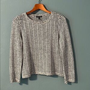 Eileen Fisher Black and White Knit Sweater Size XS